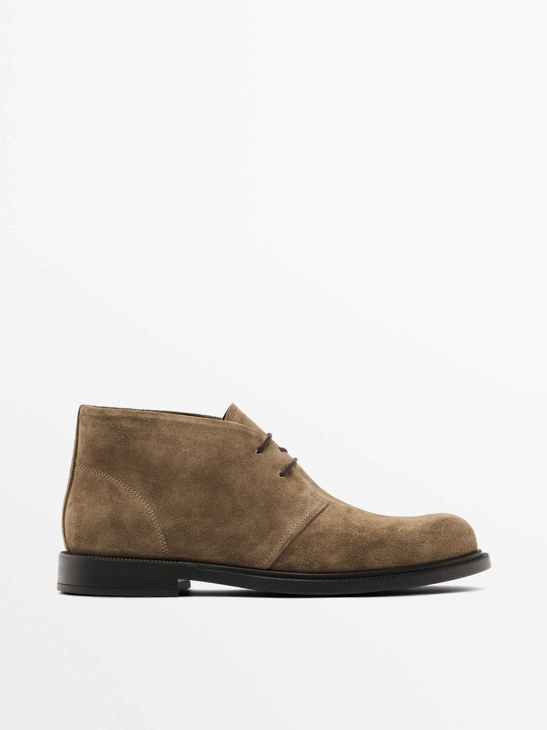 Split Leather ankle boot MINK -1
