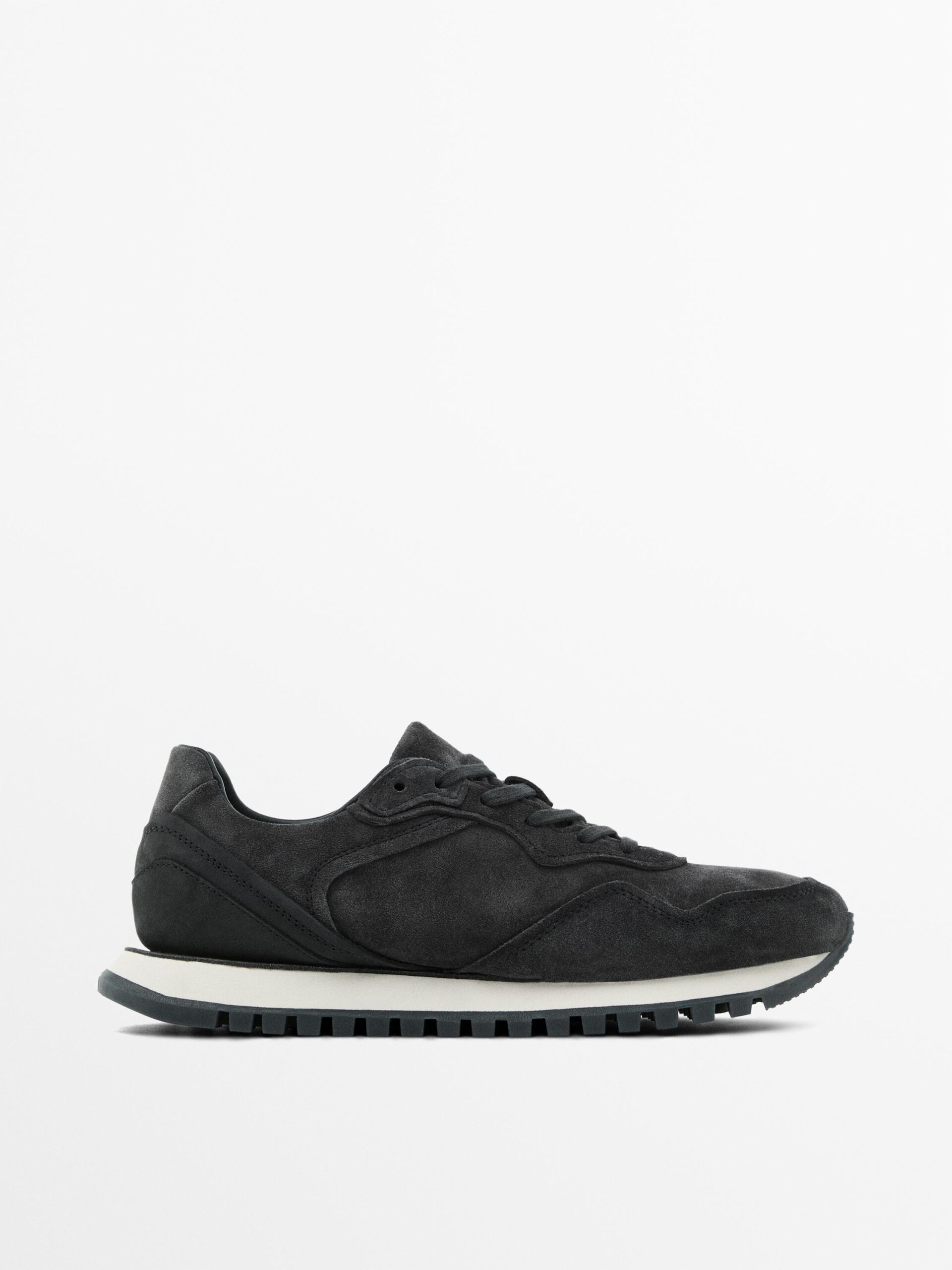 Split Leather Trainers GREY -1