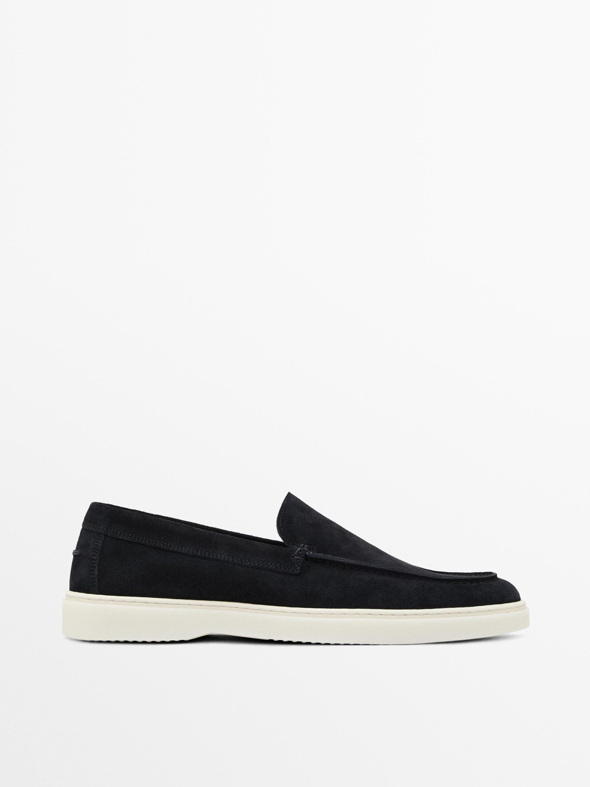 Split suede loafers NAVY BLUE -1